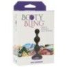 Plug anale nero con sfere e pietra viola 10cm Plug anale nero con sfere e pietra viola 10cm
