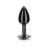 Plug anale metallo e gioiello nero Small Plug anale metallo e gioiello nero Small