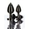 Plug anale metallo e gioiello nero Small Plug anale metallo e gioiello nero Small