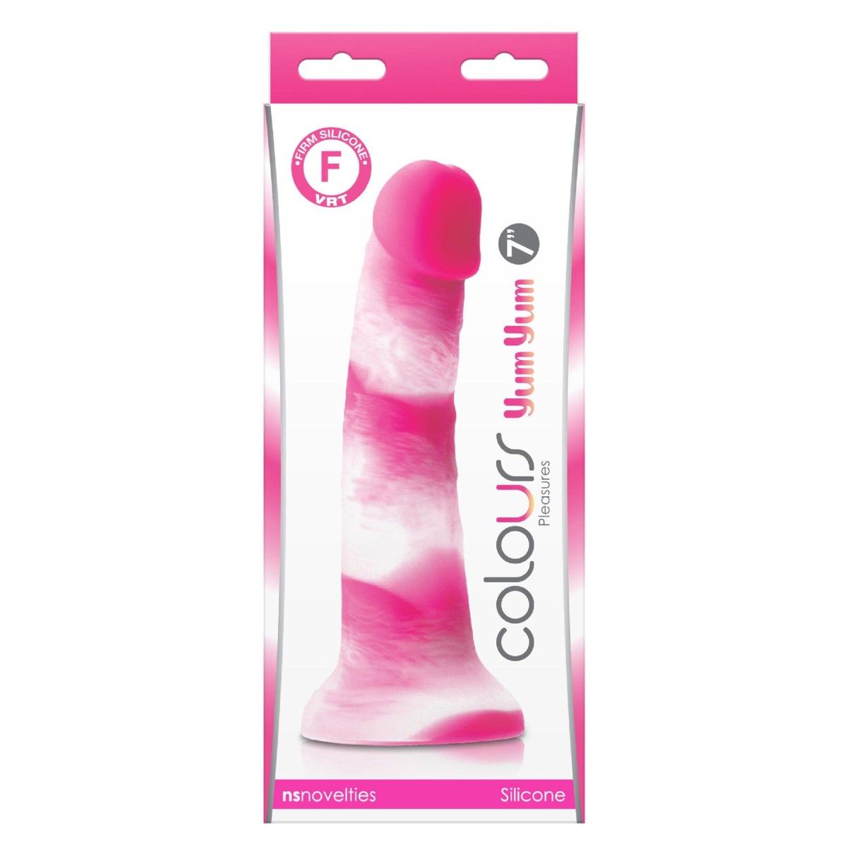 Maxi dildo ventosa bianco fucsia