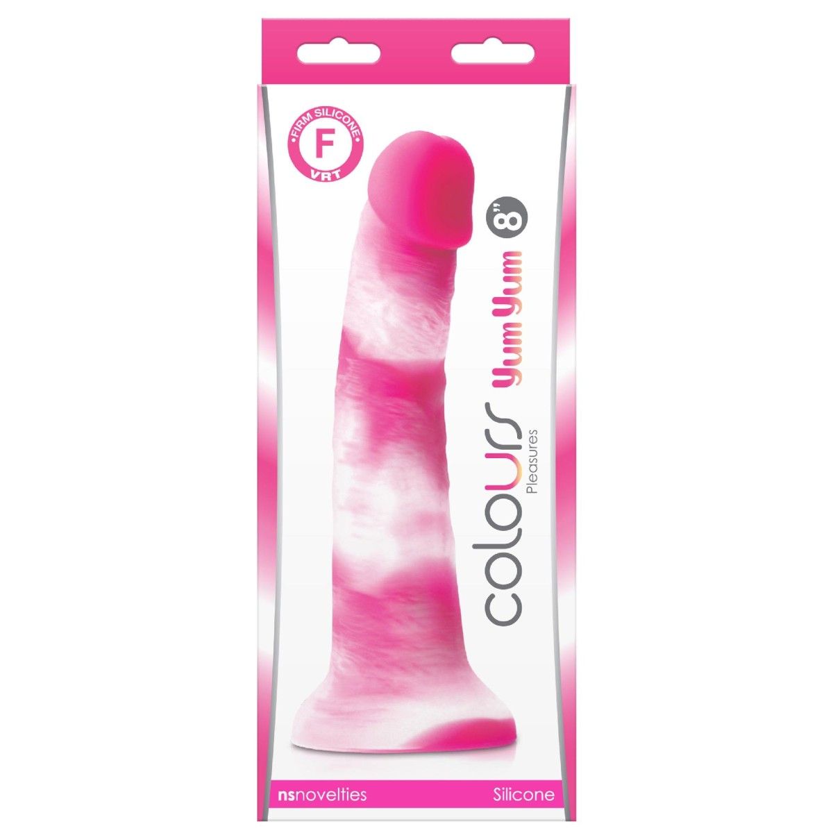 Dildo maxi ventosa bianco e fucsia