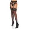 Collant sexy aperti velati e pizzo nero Collant sexy aperti velati e pizzo nero