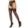 Collant sexy aperti velati e pizzo nero Collant sexy aperti velati e pizzo nero