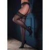 Collant sexy aperti velati e pizzo nero Collant sexy aperti velati e pizzo nero