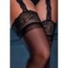 Collant sexy aperti velati e pizzo nero Collant sexy aperti velati e pizzo nero