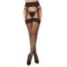Collant sexy a rete con reggicalze neri