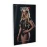 Body Sexy Manica Corta in Pizzo con Strass