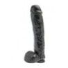 Fallo maxi realistico con ventosa 28 cm nero