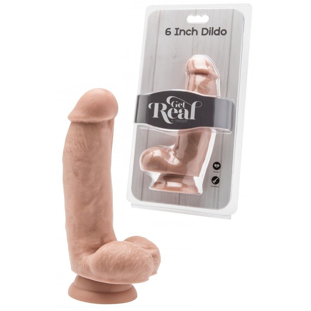 Fallo realistico dildo con ventosa e testicoli get real cock 6 flesh