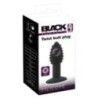 Plug anale vibrante scanalato nero Plug anale vibrante scanalato nero
