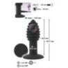 Plug anale vibrante scanalato nero Plug anale vibrante scanalato nero