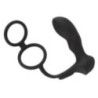 Vibratore prostata con anello fallico doppio Vibratore prostata con anello fallico doppio