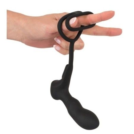 Vibratore prostata con anello fallico doppio