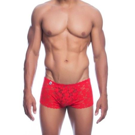 Boxer uomo pizzo rosso MOB di Malebasics