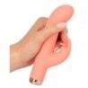 Mini vibratore rabbit color pesca 16,7 cm