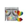 Copri capezzoli cuore labbra 2paia arcobaleno Copri capezzoli cuore labbra 2paia arcobaleno