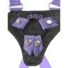 Imbragatura strapon con dildo viola 19 cm Imbragatura strapon con dildo viola 19 cm