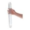 Dildo doppio treasure trasparente 30 cm