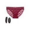 Slip vibrante pizzo telecomando bordeaux