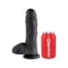 Fallo realistico nero con testicoli 21,5 cm Fallo realistico nero con testicoli 21,5 cm