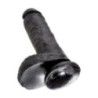 Fallo realistico nero con testicoli 21,5 cm Fallo realistico nero con testicoli 21,5 cm