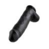 Dildo maxi realistico 31 cm testicoli nero Dildo maxi realistico 31 cm testicoli nero