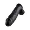Dildo maxi realistico 31 cm testicoli nero Dildo maxi realistico 31 cm testicoli nero