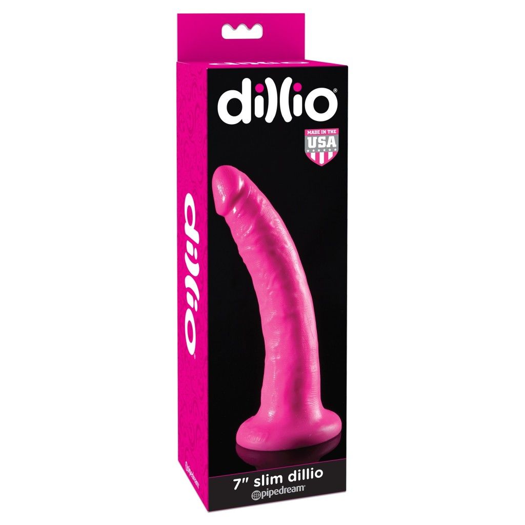 Fallo realistico con ventosa dillio 7 slim pink