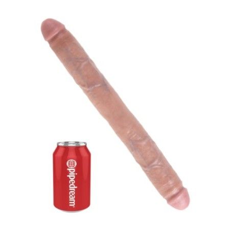 Fallo doppio Cock pelle chiara 41 cm