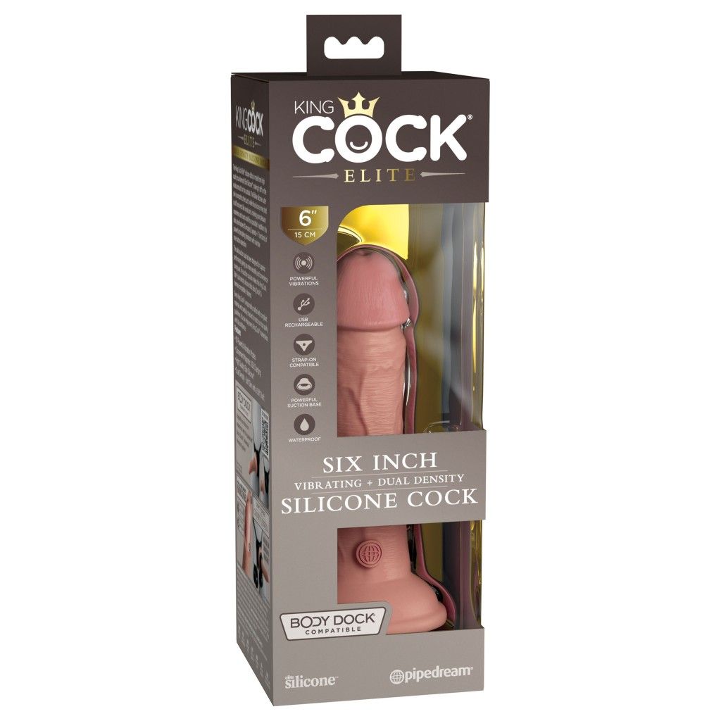 Dildo Vibratore King Cock 15 bianco