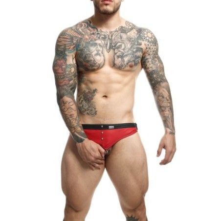 Jockstrap con anello pene rosso Dngeon