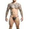 Jockstrap verde militare catena + clip Dngeon