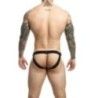 Jockstrap verde militare catena + clip Dngeon