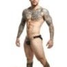 Jockstrap grigio militare catena+clip Dngeon
