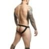 Jockstrap grigio militare catena+clip Dngeon