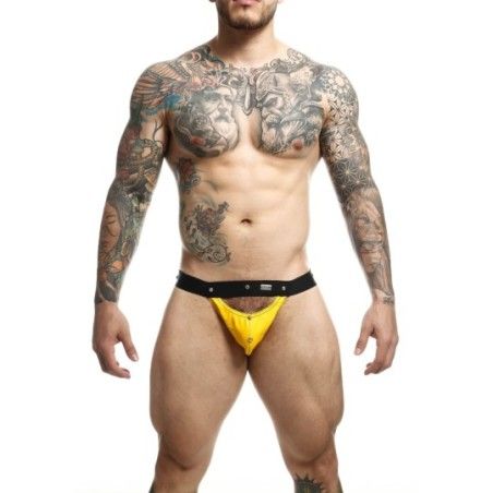 Jockstrap giallo con borchie Dngeon