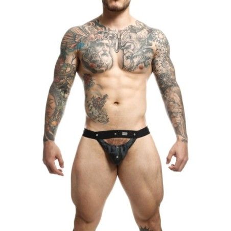 Jockstrap grigio mimetico con borchie Dngeon