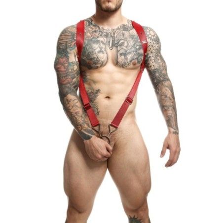 Imbracatura uomo rossa Straigh Back di Dngeon