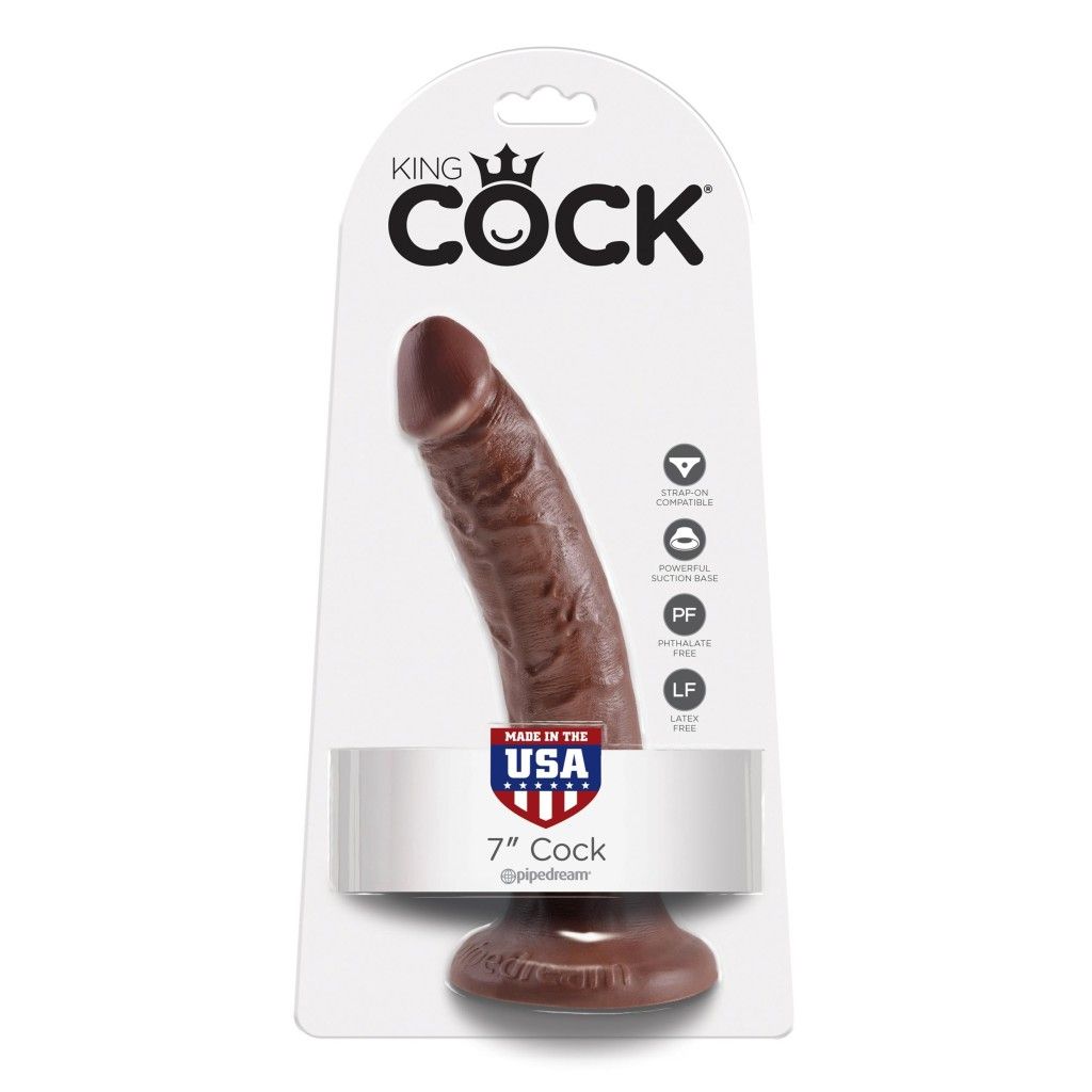 Fallo Realistico dildo king Cock Vaginale anale con ventosa 7 brown