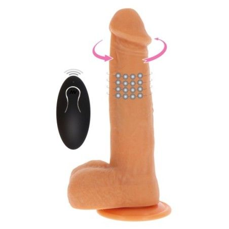 Dildo vibrante perle rotanti 21 cm