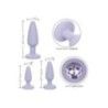 Plug Anale Crystal Booty Kit viola Plug Anale Crystal Booty Kit viola
