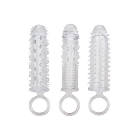 Guaine prolunga pene anello set 3 pz clear