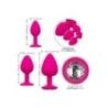Plug anale 3 pz Cheeky Gem rosa Plug anale 3 pz Cheeky Gem rosa