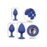 Plug anale 3 pz Cheeky Gem blu Plug anale 3 pz Cheeky Gem blu