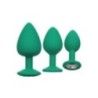 Plug anale 3 pz Cheeky Gem verde