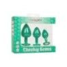 Plug anale 3 pz Cheeky Gem verde Plug anale 3 pz Cheeky Gem verde