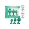 Plug anale 3 pz Cheeky Gem verde Plug anale 3 pz Cheeky Gem verde