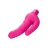 Vibratore doppio fucsia ricaricabile Vibratore doppio fucsia ricaricabile