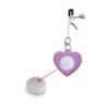 Pinze capezzoli con Luci LED Cuore viola Pinze capezzoli con Luci LED Cuore viola
