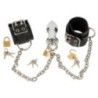 Polsiere BDSM ecopelle + catena e Plug anale
